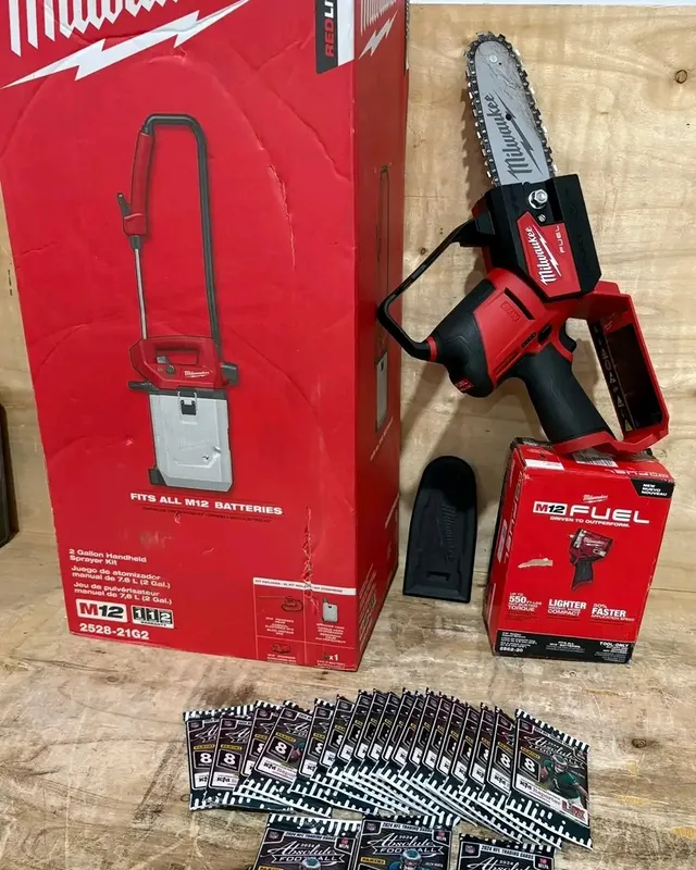 504451438_17966827514922326_6501403388953138221_n Milwaukee M12 FUEL 6" Hatchet and EGO Power+ CS1800 Chainsaw Pallet - Image 9