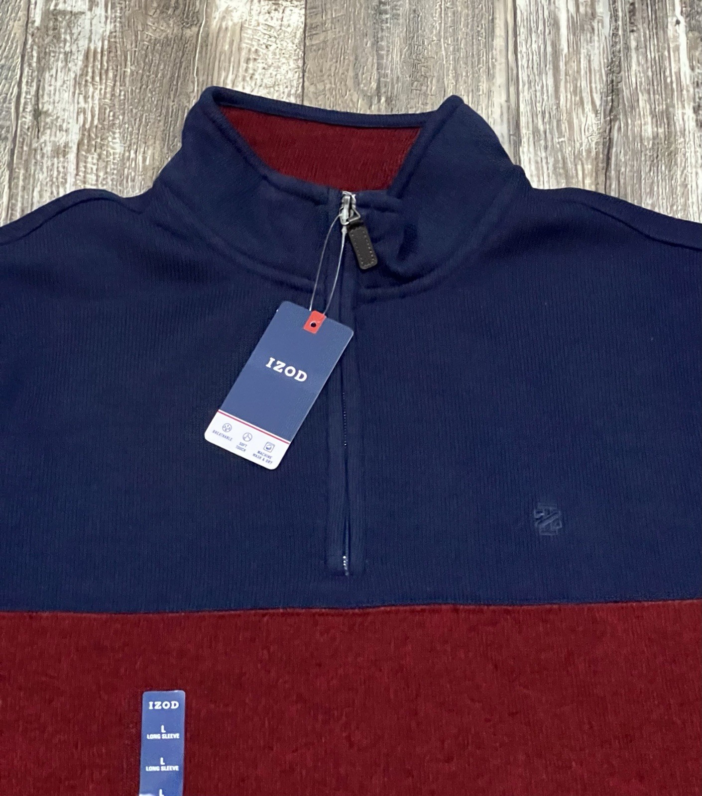 s-l16001 IZOD MEN'S JACQUARD LONG SLEEVE - Image 3